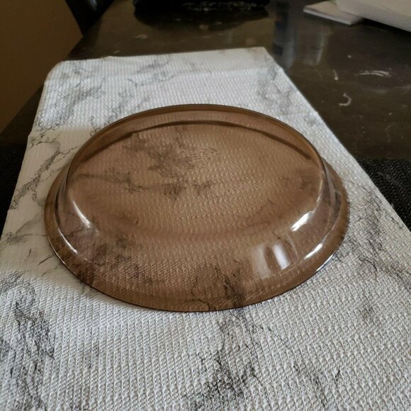 VINTAGE PYREX 9" amber #209 Brown D- 32 Pie Plate/Pan Ovenware USA - Picture 10 of 12